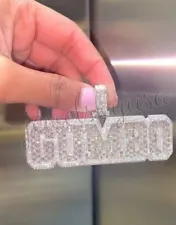 3.2ct Men's Baguette Simulated Diamond "GUMBO" Customize Fancy Pendant 925