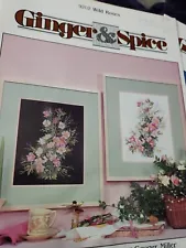 Ginger & Spice Floral Cross Stitch Pattern 9202 Wild Roses