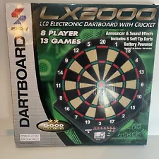 SPORTCRAFT LX2000 LCD Electronic Dart Board With Cricket NIB Never Used