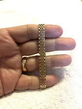 14K Yellow Gold Jubilee Rolex Bracelet 14.6 Grams 7.5 Inch Long